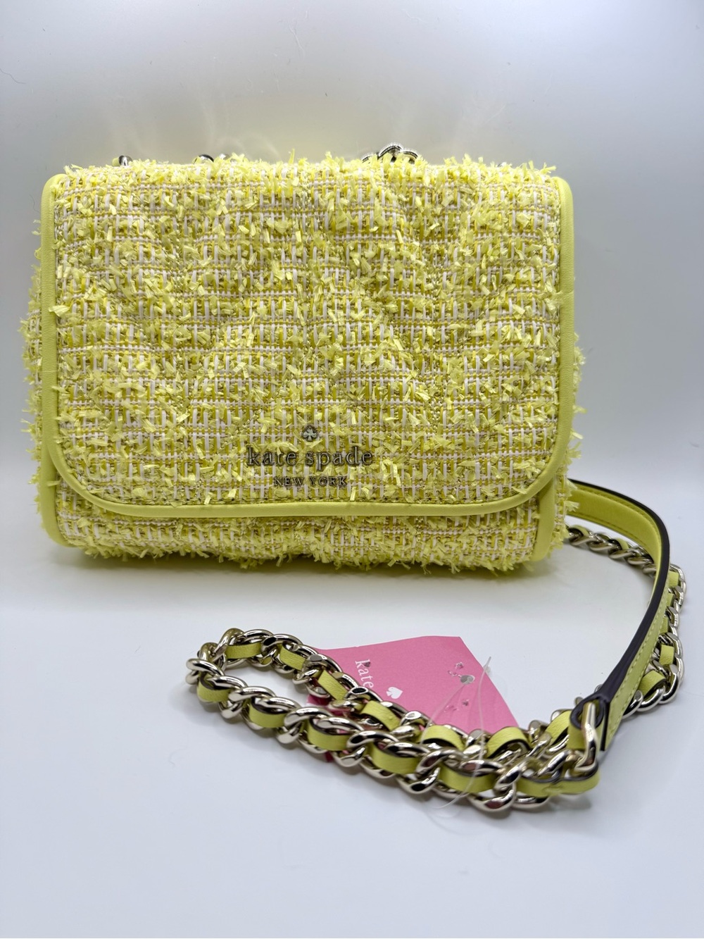 kate spade quilted mini emelyn summer tweed chain crossbody bag NWT